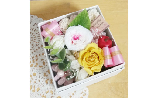 ボックスフラワー オレンジ