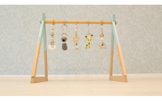 HOPPL（ホップル） amimals ベビージムセット シーグリーン／ラトル amimals ベビージムセット シーグリーン／ラトル