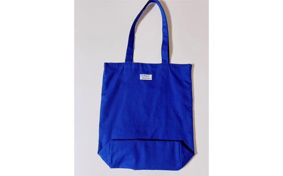 寺田マユミデザイン　ブングマワッペン付きトートバッグ（青） KWNA010