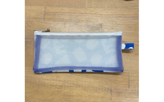 寺田マユミデザイン　オリジナルテキスタイル柄のメッシュペンケース KWNA001