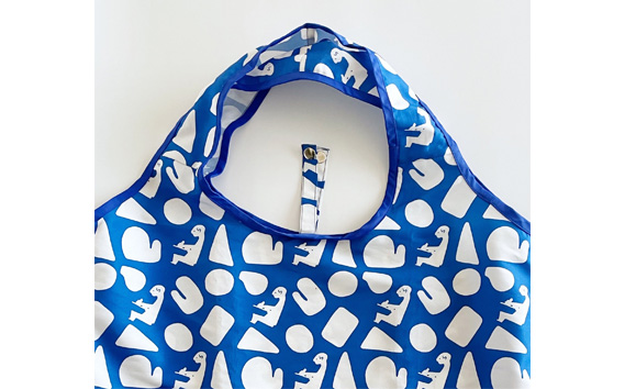 寺田マユミデザイン　オリジナルテキスタイル柄の撥水エコバッグ KWNA007