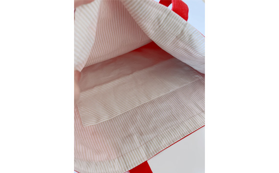 寺田マユミデザイン　ブングマワッペン付きトートバッグ（青） KWNA010