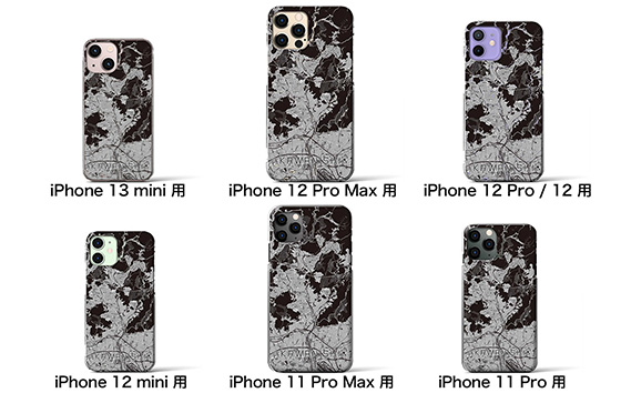 【川西】モノトーン地図柄iPhoneケース（クリアタイプ） iPhone 14 用 KWNN145