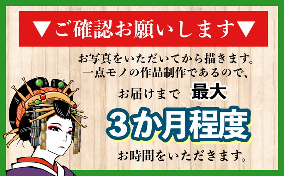 浮世似顔絵（A4・額付き） 和物好きや海外の方への贈答品にオススメ KWNF001