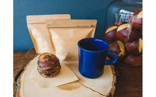 [粉]自家焙煎コーヒーのデカフェとおやつ(ラスク)セット KW