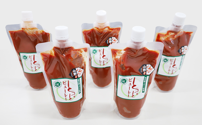 トマト100%のピューレ5本セット（保存料・化学調味料不使用）