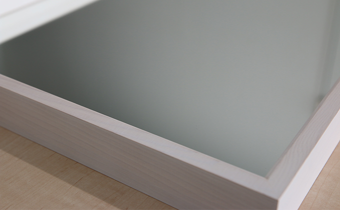 地場製造立体フレームミラーW-4169WH