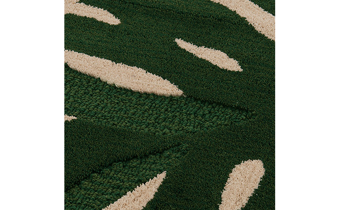 M+home　モンステラ　インテリアマット（約55×85cm）