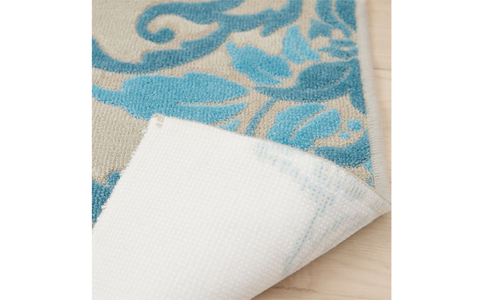 DECORMUSEE サミーラ キッチンマット 45×240cm ブルーグレー