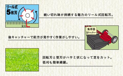 手動式 芝刈機 ハッピーファインモアー「GFF-2500H」[ 芝刈り機 園芸 園芸機器 庭 手入れ ]