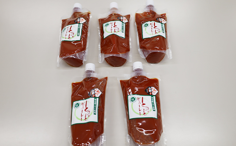 トマト100%のピューレ5本セット（保存料・化学調味料不使用）