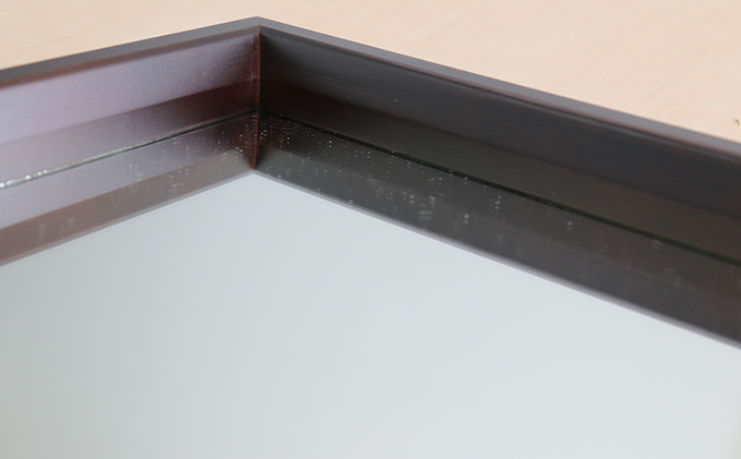 地場製造立体フレームミラーW-4169 DBR