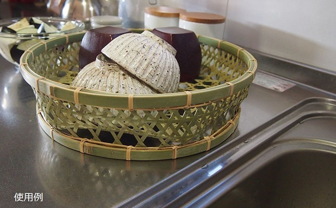 【一点ずつ手作り】自然素材にこだわった椀籠（浅型） 工芸品 雑貨 日用品 竹籠 かご カゴ