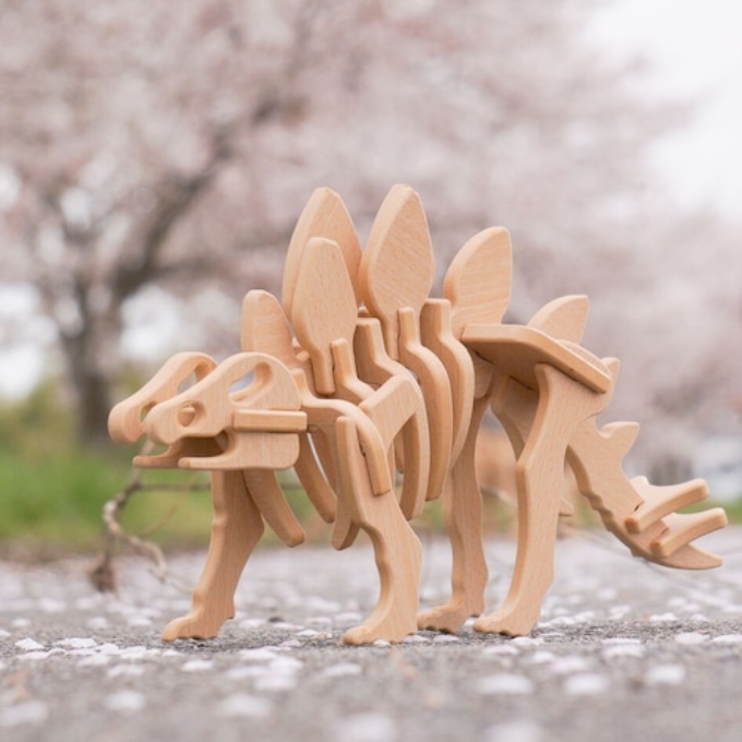 手作り恐竜 ステゴサウルス タイプ Mサイズ[ 恐竜 パズル 知育 キッズ 子供 おもちゃ 玩具 ]
