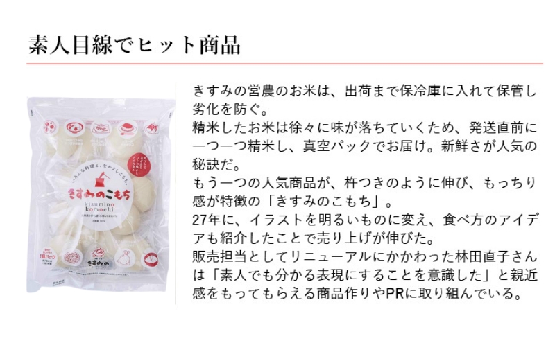 餅 きすみのこもち 24袋セット[ もち お餅 もち米 個包装 無添加 お正月 ]
