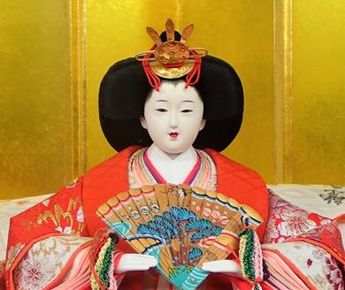 雛人形　京九番親王　7段15人毛氈飾り　No.9-802