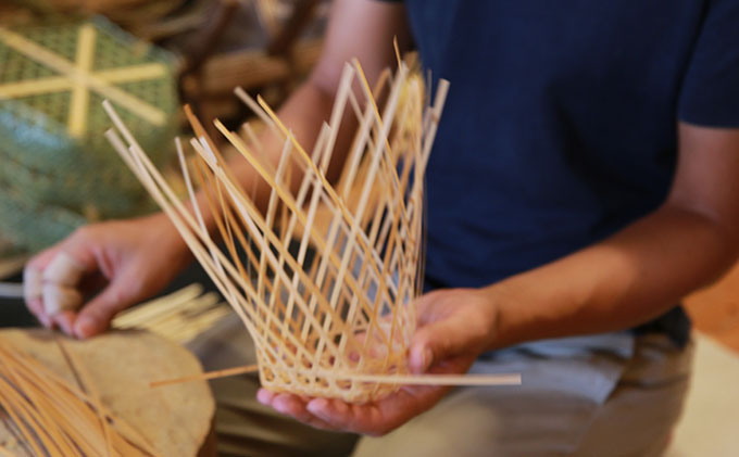 【一点ずつ手作り】自然素材にこだわったおにぎり籠