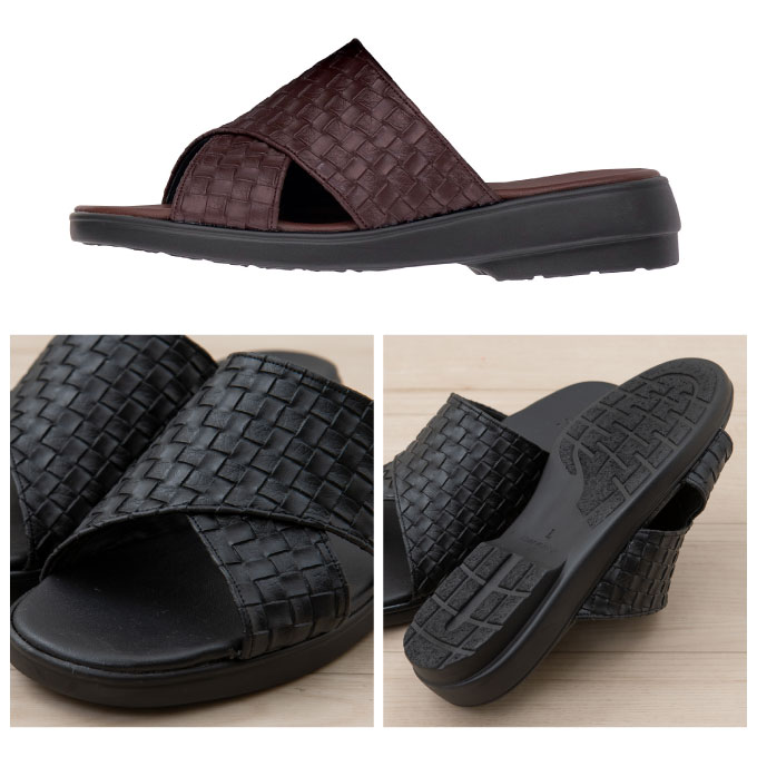M+home クロワゼ 紳士用外履きサンダル2点セット Lサイズ
