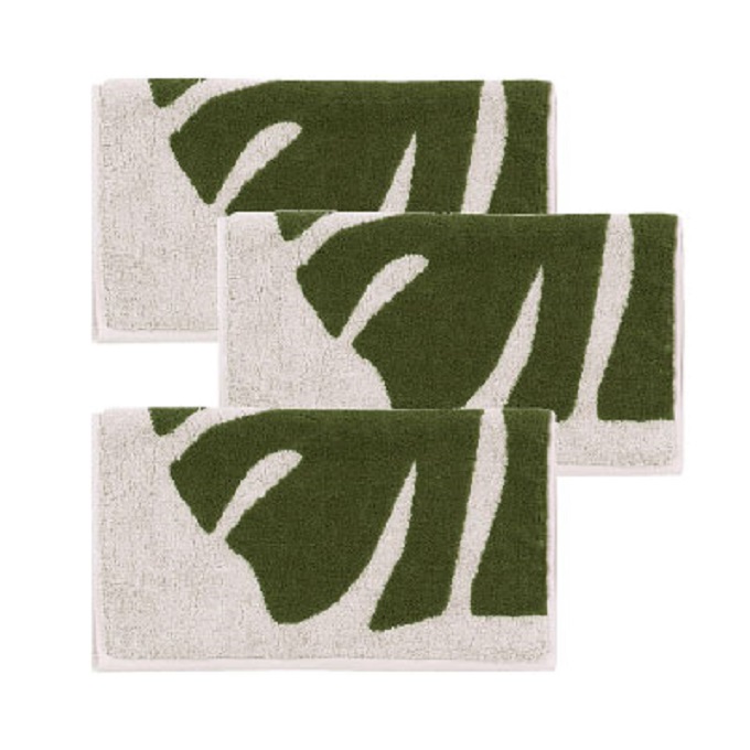 M+home モンステラ ハンドタオル3枚セット