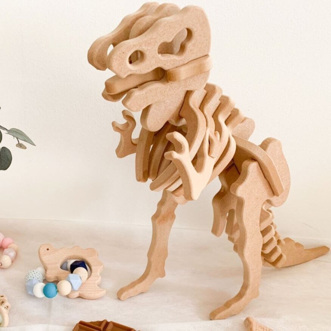 手作り恐竜 ティラノサウルス タイプ Sサイズ[ 恐竜 パズル 知育 キッズ 子供 おもちゃ 玩具 ]