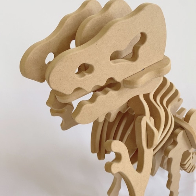 手作り恐竜 ティラノサウルス タイプ Lサイズ[ 恐竜 パズル 知育 キッズ 子供 おもちゃ 玩具 ]