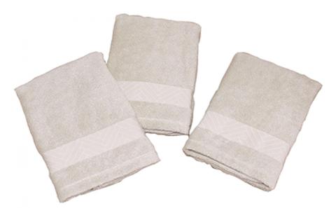 バスタオル（約60×130cm）3枚セット　M＋home リムシリーズ　グレー