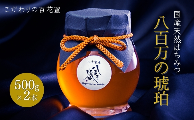 蜂蜜 八百万の琥珀(国産天然はちみつ)500g×2本(計1kg)[ はちみつ ハチミツ 国産 百花蜜 ]