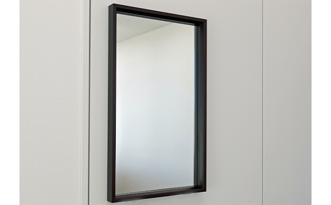 地場製造立体フレームミラーW-4169 DBR