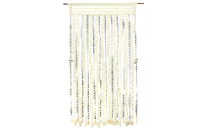 タッセル機能付、ナチュラルのれん2080 85x170cm