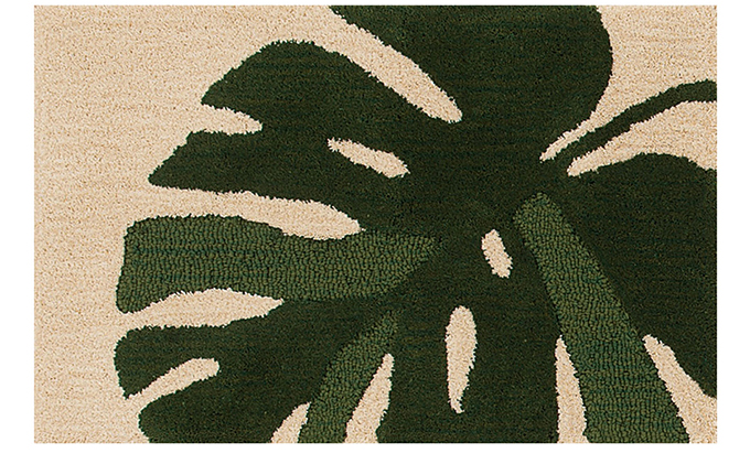 M+home　モンステラ　インテリアマット（約45×70cm）