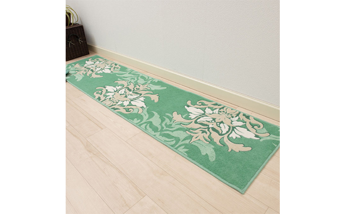 DECORMUSEE サミーラ キッチンマット 45×180cm グリーン