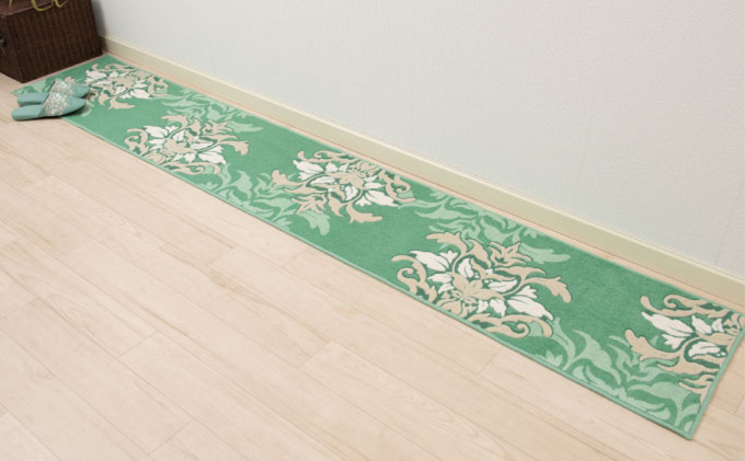 DECORMUSEE サミーラ キッチンマット 45×270cm グリーン