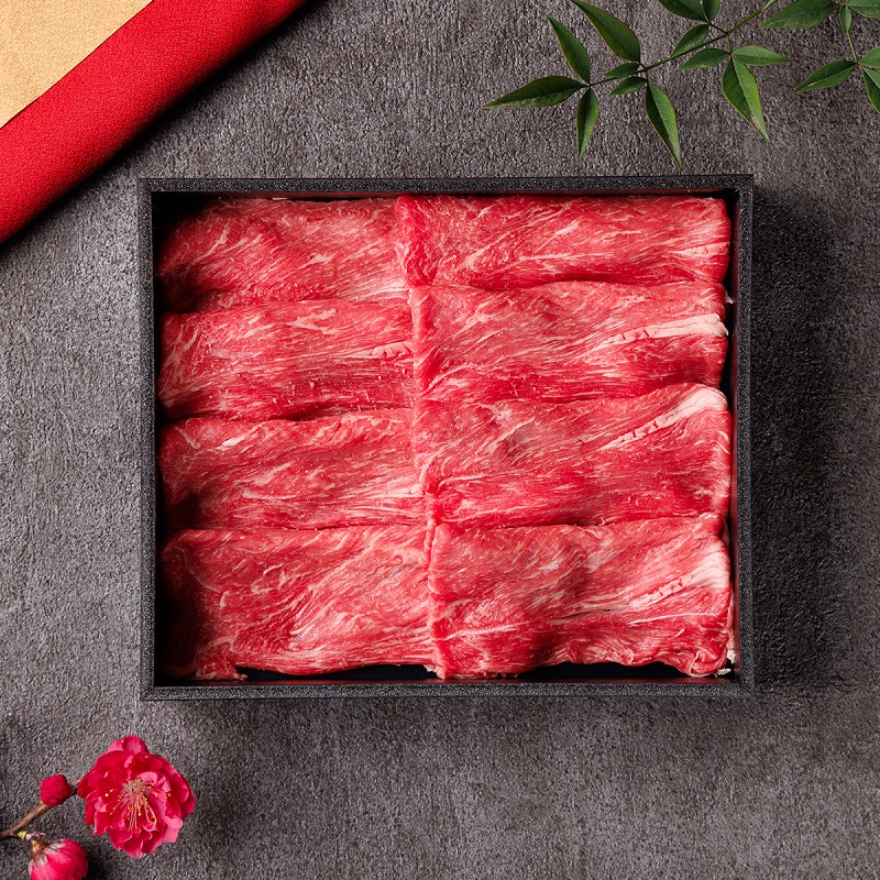 【和牛セレブ】神戸牛すき焼き（モモ）200g【黒折箱入り】/ 神戸ビーフ BBQ 牛肉 冷凍 ブランド牛 兵庫県 小野市 もも