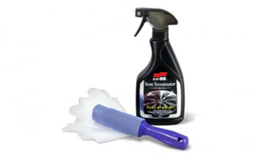 【ふるさと納税】アイアンターミネーター+ラグジュアリーグロスセット ( アイアンターミネーター(スポンジ、ゴム手袋付)500ml スプレータイプ / グロス500ml スプレータイプ / 工場見学ツアー券1枚 ) 送料無料 兵庫県 三田市 [3d28bae550003]