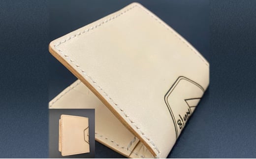 ミニマリスト用二つ折財布【高品質三田牛レザー使用】　ヌメ革 [3d28bae250009]0235