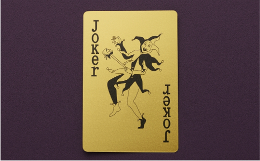 【いよいよ登場！】三田市ふるさと納税限定企画　『純金招福トランプ』　黒いジョーカー [3d28bae300076]0325