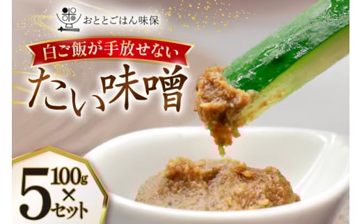味噌 たい味噌 100g 5パック 計500g [おととごはん味保 兵庫県 三田市 3d28bae140005] みそ 鯛味噌 小分け 個包装 冷蔵 小分け