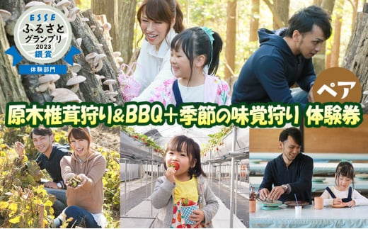 【ふるさと納税】 原木 椎茸 狩り BBQ + 季節の味覚狩り ペア 体験券 しいたけ シイタケ バーベキュー 味覚狩り 体験 チケット ふるさと納税 ふるさと 人気 家族 レジャー アウトドア おすすめ 送料無料 兵庫県 三田市 [3d28bae310002]