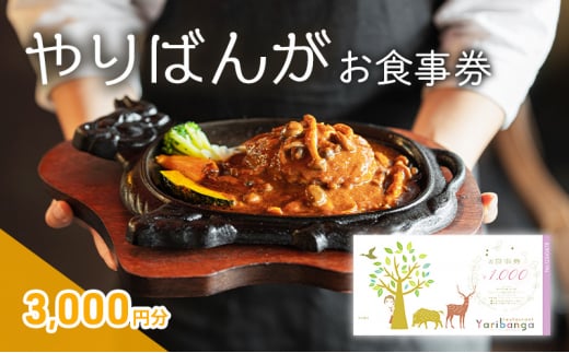【ふるさと納税】やりばんが お食事券 3,000円分 ギフト お祝い 贈答品 中元 歳暮 数量限定 期間限定 人気 ふるさと納税 ふるさと 人気 おすすめ 送料無料 兵庫県 三田市 [3d28bae490000]