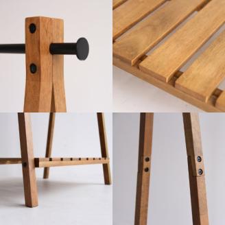 期間限定寄附額 ハンガーラック 幅71cm Rasic Hanger Rack 棚付き 木製 スチール ヴィンテージ おしゃれ かわいい ラック インテリア 家具 簡単組み立て 新生活 一人暮らし 収納 市場家具 ICHIBA koti