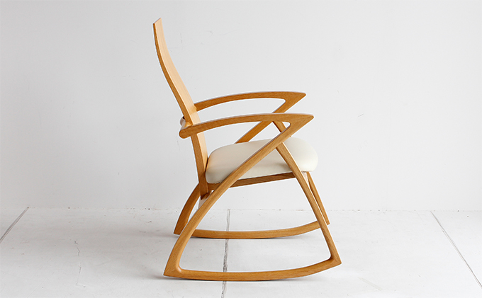 U-La ハイバック ロッキングチェア（ナチュラル） 木製 イン