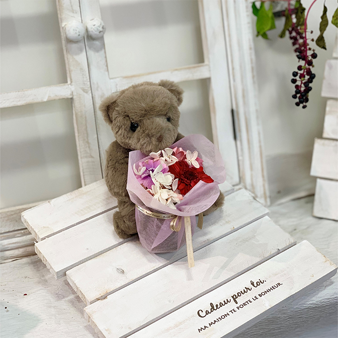 くまさんのプリザーブドフラワーギフト プレゼント お祝い