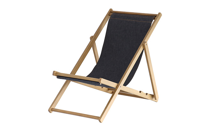 LUFT Deck Chair -デニム- アウトドア 新生活 木製 一人暮らし 買い替え インテリア おしゃれ 防災 市場家具 いちば イチバ ICHIBA koti 家具 椅子 チェア 木材 デニム素材 日用品
