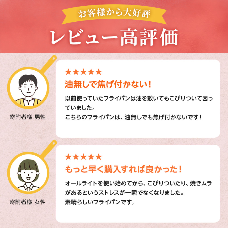 フライパン 深型 [ オールライトセット 26cm・22cm・シャンパ