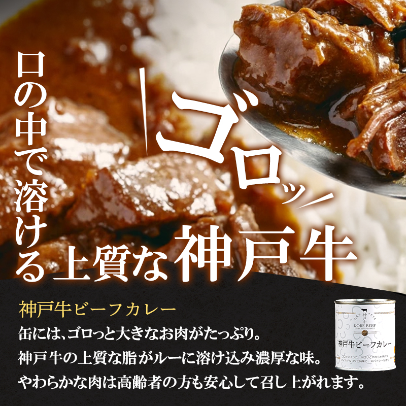 神戸牛カレー ビーフシチュー タンカレー 計4缶 缶詰 神戸