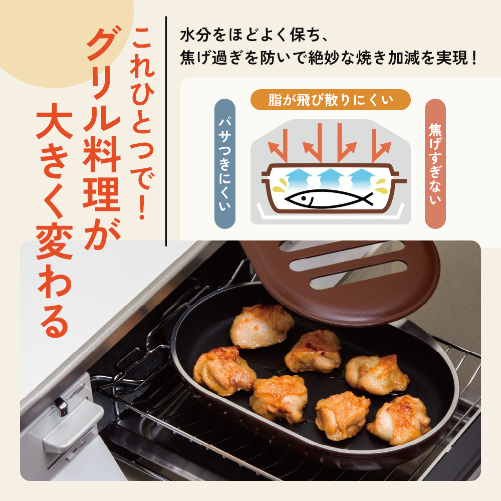 期間限定寄附額 [ スペースパンワイド 2個セット ] レシピ付き ノンフライ調理器 フライパン 魚焼きグリル グリルパン ガス・IH対応 調理器具 キッチン 日用品 アサヒ軽金属