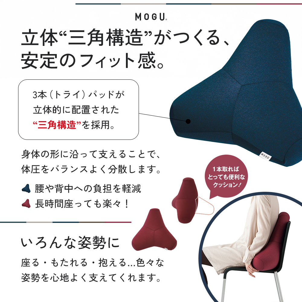 クッション MOGU モグ プレミアム トライパッドクッション 