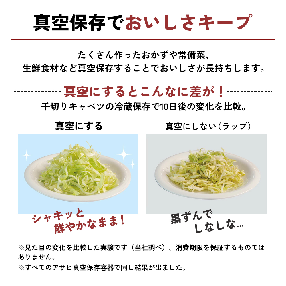 [ 真空フレッシュボックス M・2個セット ] 真空ポンプ付き 