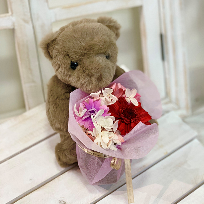 くまさんのプリザーブドフラワーギフト プレゼント お祝い