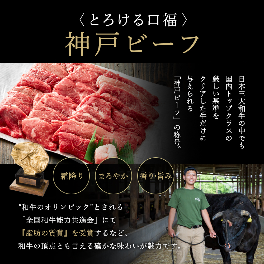 神戸牛 すき焼き用 赤身 300g すき焼き肉 しゃぶしゃぶ 肉 牛